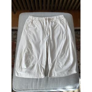 Free-est by Free People S Culotte Ivory 100% Cotton Boho Long length Shorts